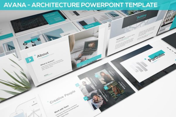 建筑项目策划PPT幻灯片设计模板 Avana – Architecture Powerpoint Template
