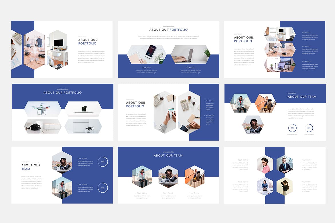 科技蓝配色风格企业推介素材库精选Keynote模板模板 React – Technology Keynote Presentation Template插图(2)