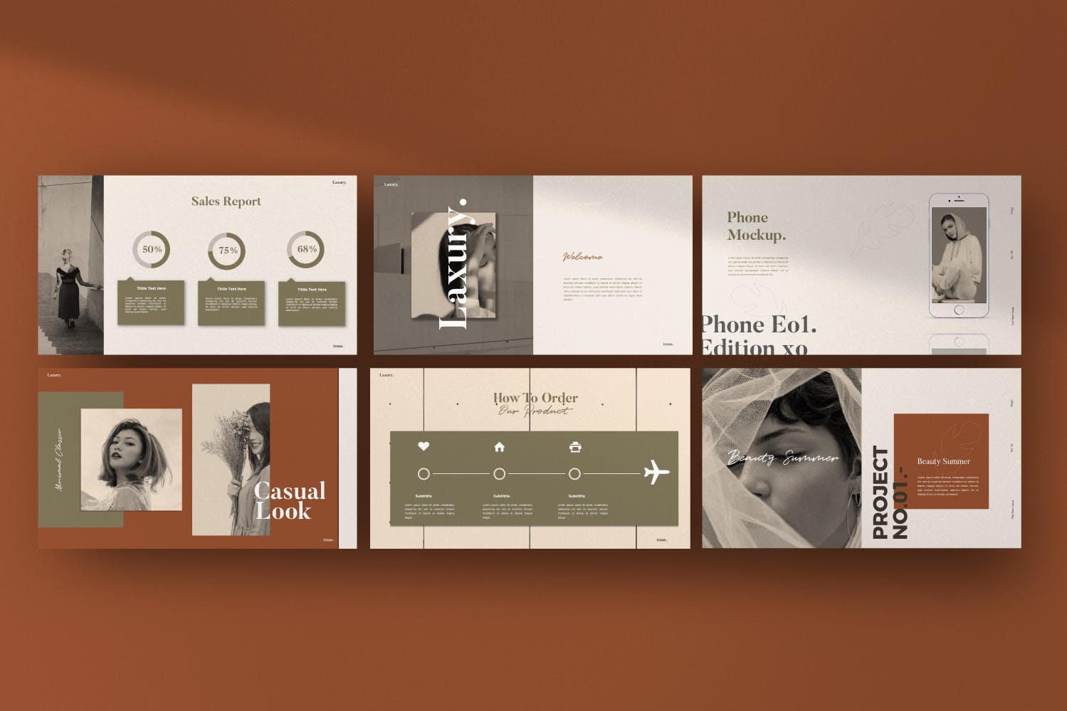 时尚企业创意多用途Lookbook风格素材库精选谷歌演示模板 LAXURY – Lookbook Fashion Google Slide Creative插图(4)