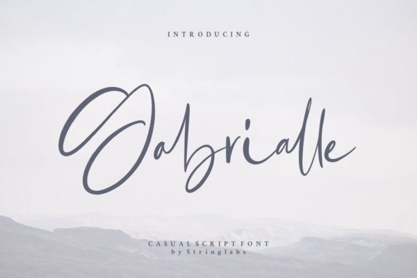 现代典雅英文连笔草书字体 Gabrialle – Casual Script Font