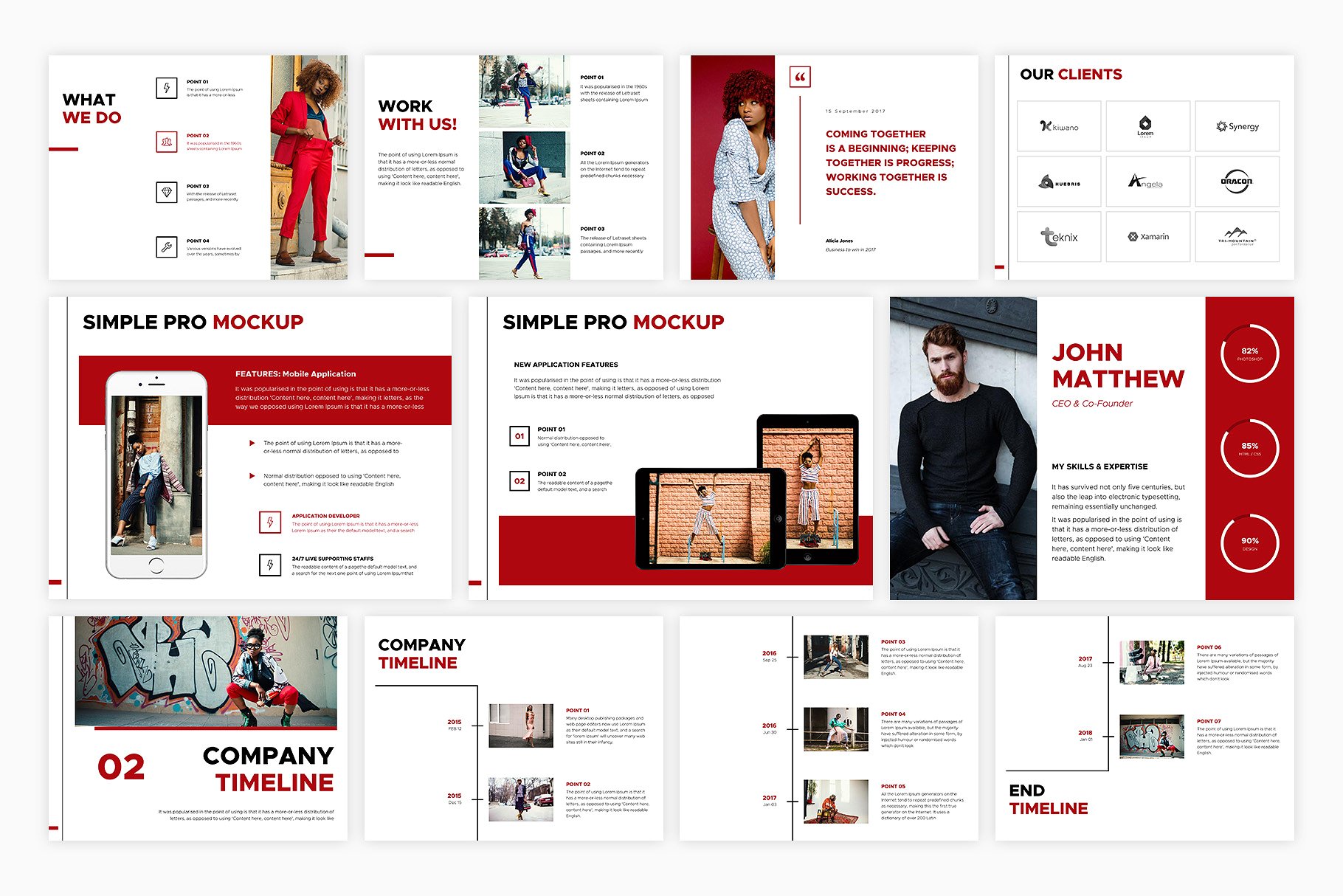 易于使用的极简主义PPT模板下载 Simple PRO PowerPoint [pptx]插图(4)