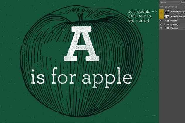 凸版文本印刷效果设计素材套件 Letterpress Print Kit插图(4)