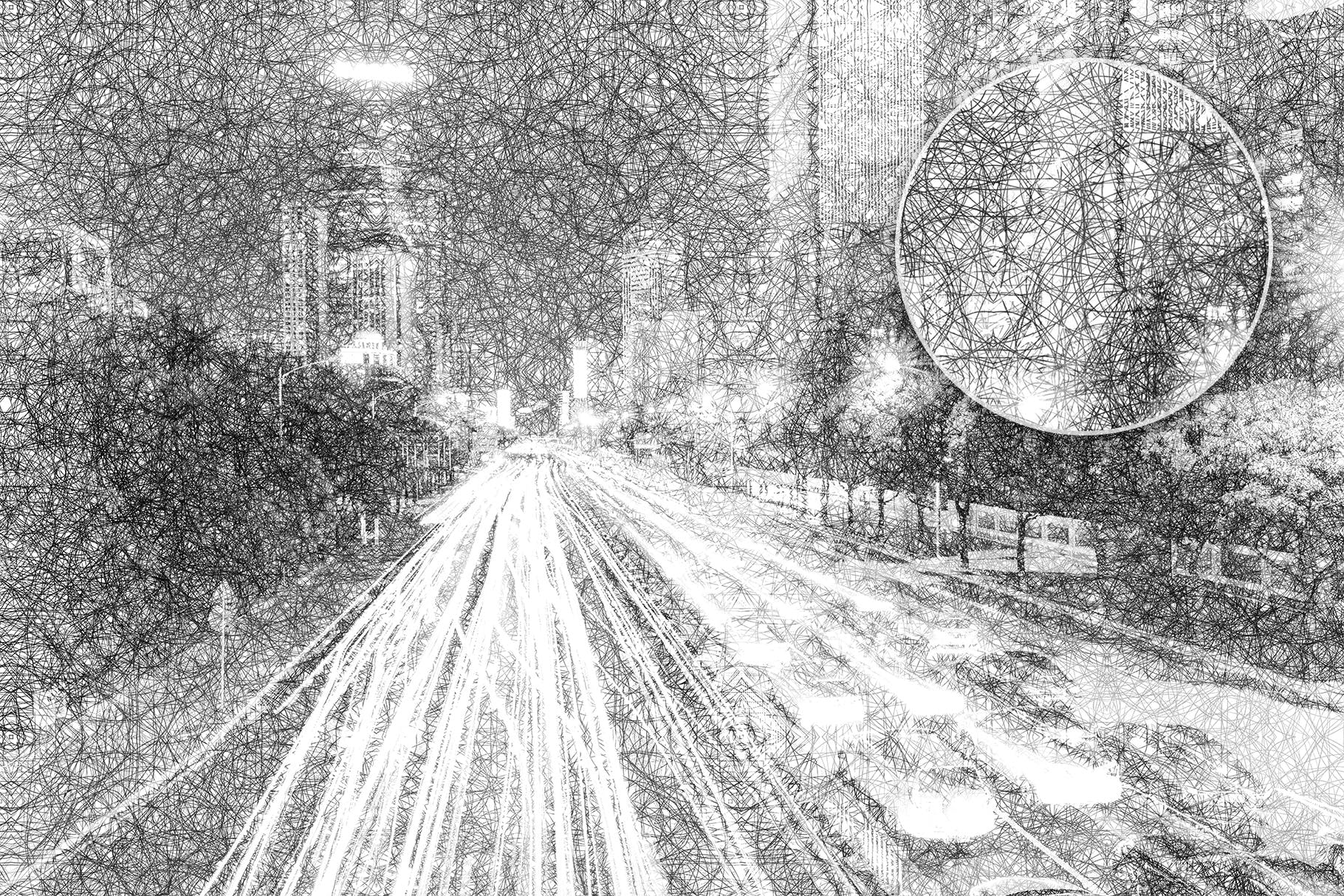 建筑素描艺术绘画效果一键生成PS动作 AI Scribble Art Photoshop Actions插图(6)