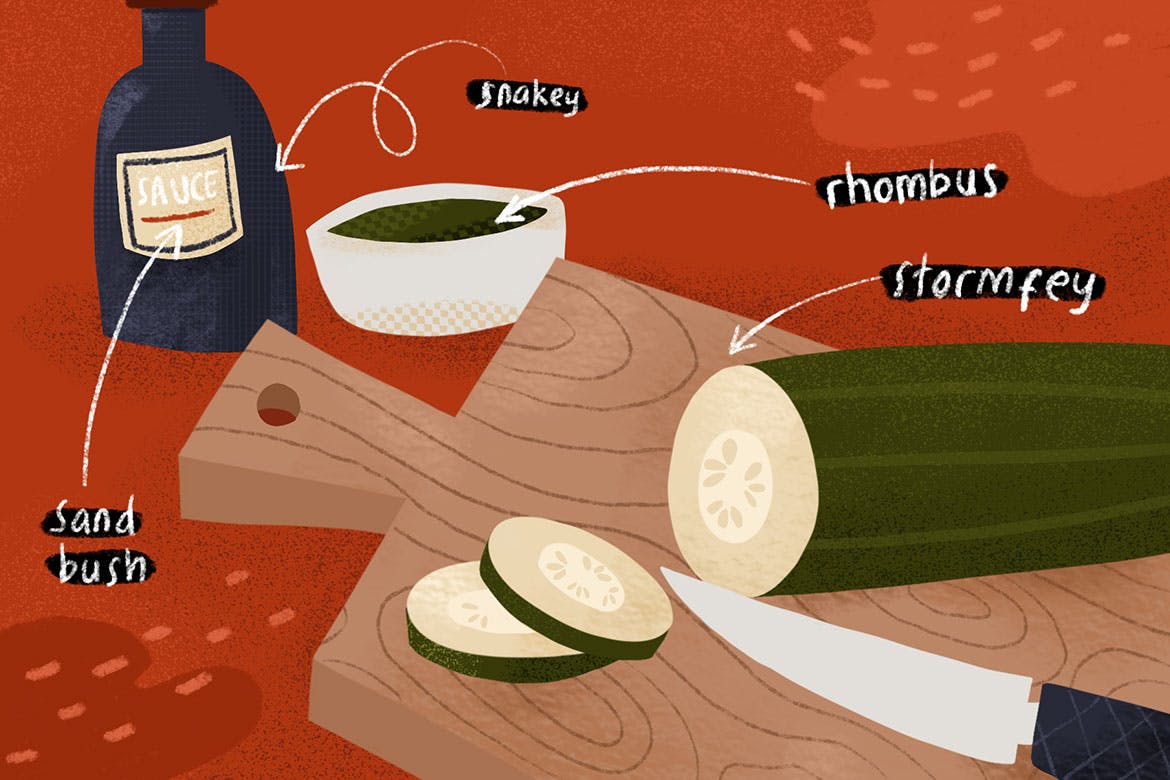 iPad必备的手绘插画Procreate干笔刷插图(1)