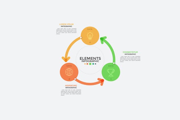 企业解决方案PPT信息图表矢量模板v6 Infographic Solutions. Part 6插图(6)