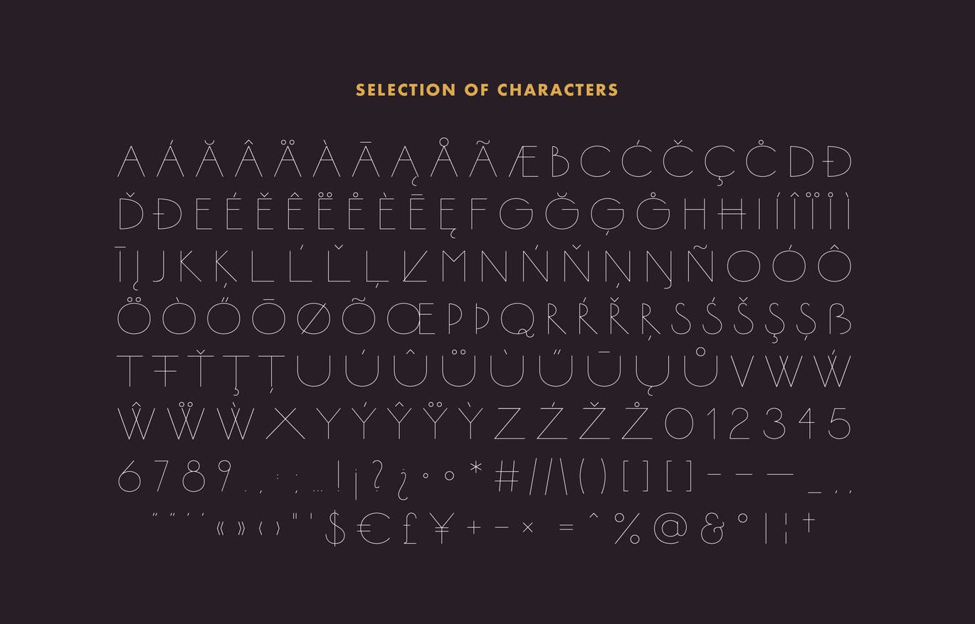 装饰艺术英文无衬线字体-扩展间距版本 Bellavista Expanded插图(2)