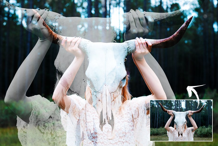 经典双重曝光照片效果处理PS动作 Multiple Exposure插图(6)