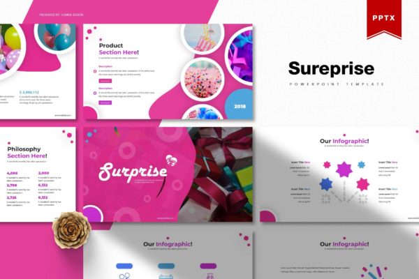 多彩节日/儿童主题多用途PPT幻灯片模板 Sureprise | Powerpoint Template