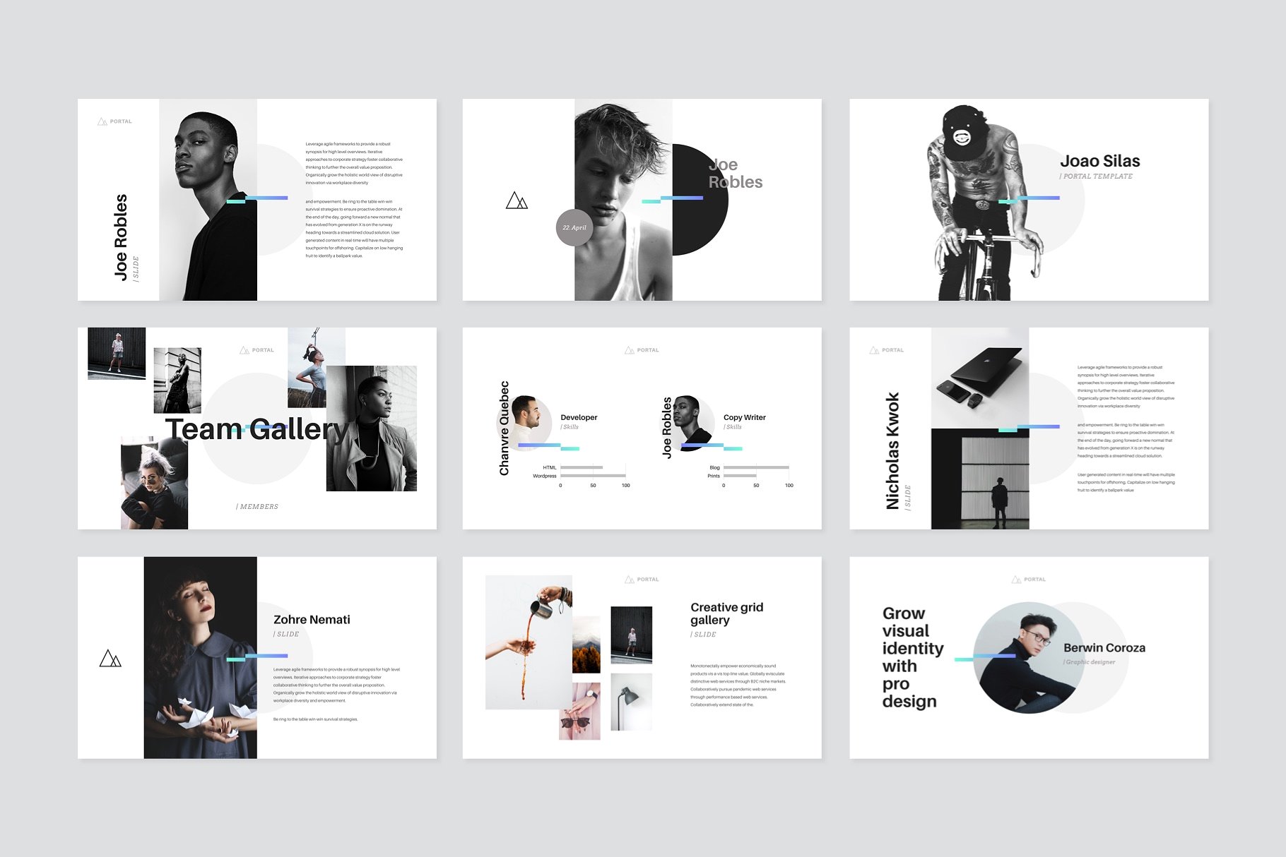 120+ 页时尚大方 Keynote 幻灯片模板 PORTAL Keynote Presentation Template插图(2)