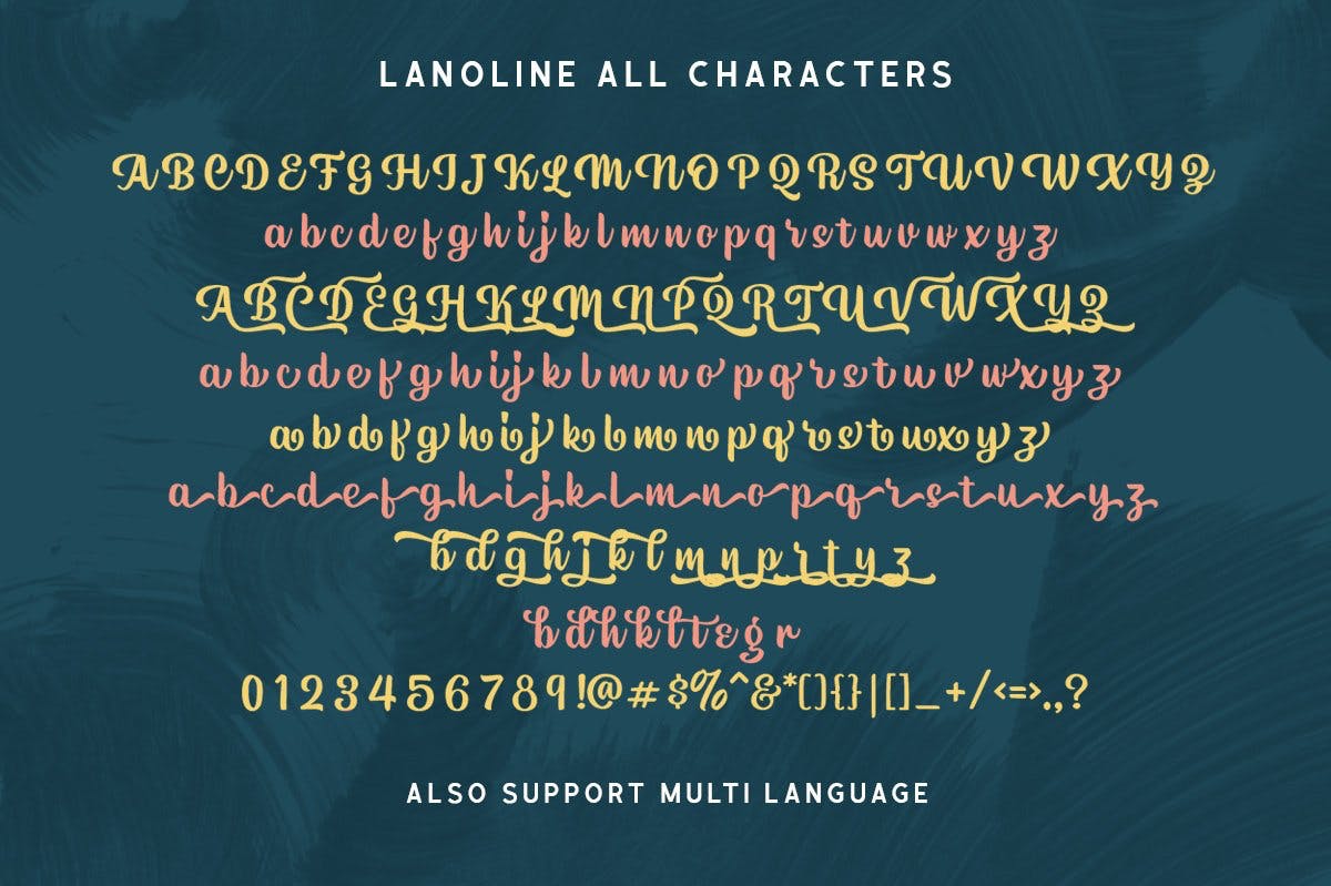 粗笔画英文连笔书法字体 Lanoline A Playful Script插图(8)