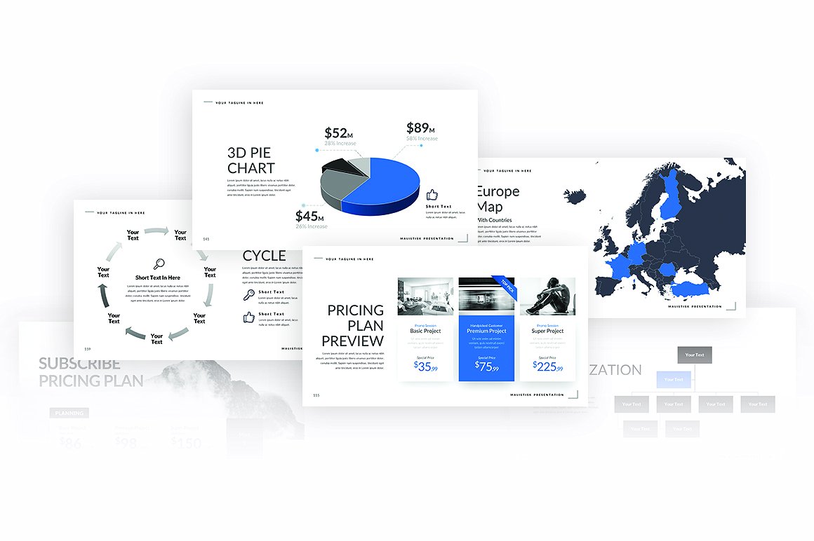 多用途幻灯片演示模板集合 Malistisk Multipurpose Powerpoint插图(6)