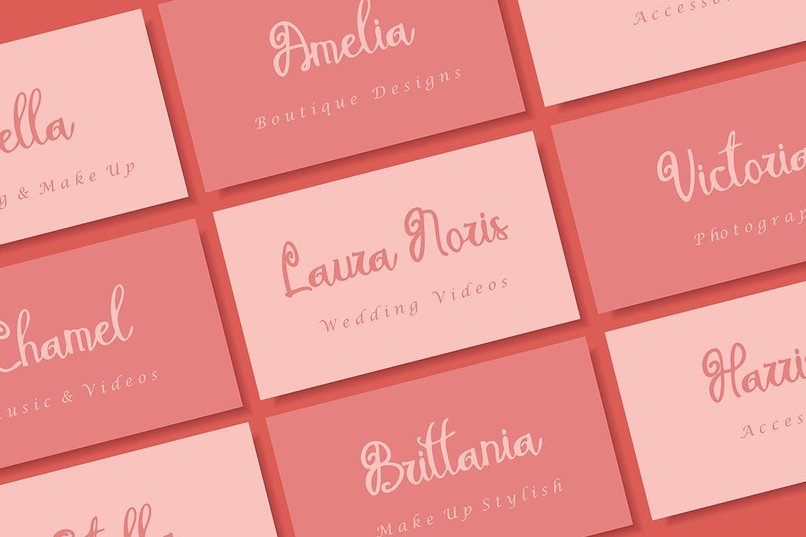 现代女性书法风格英文手写字体 Melodina Script插图(1)