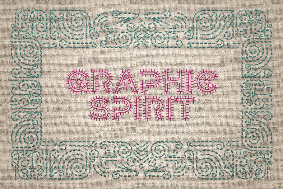 裁缝缝线效果PS笔刷 STITCH Effect Photoshop Tooklit插图(8)