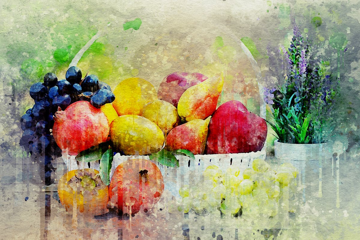 油画泼墨效果PS动作 Splash Art Photoshop Action插图