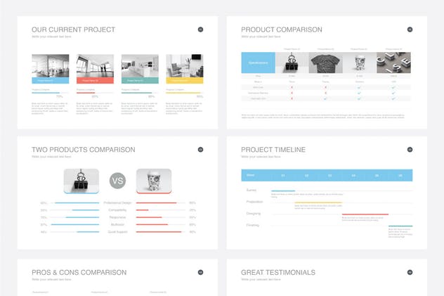 极简多用途企业PPT模板Vol.6 Multipurpose Powerpoint Template V.06插图(6)