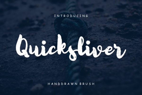 英文手绘粗体书法字体 Quicksliver Handdrawn Brush