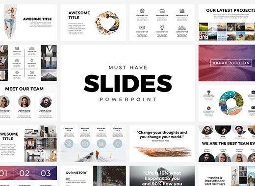 83页独特布局的商业化PPT模板下载Must Have Slides[ppt,pptx]
