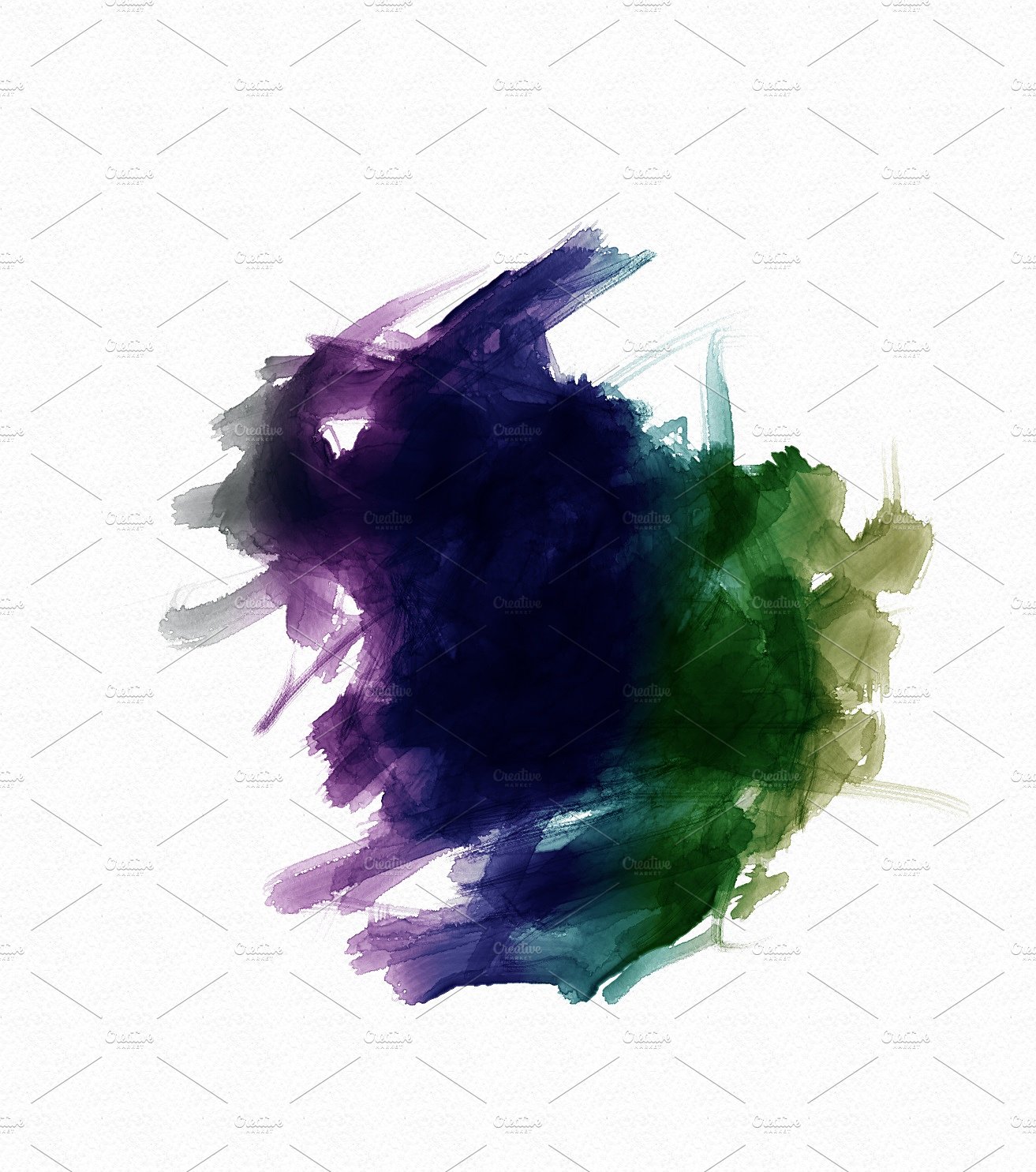 素材库下午茶：30个高品质的手绘水彩风格的PS画笔笔刷插图(5)