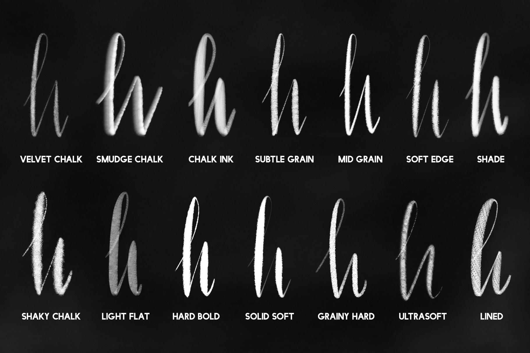 粉笔画黑板画画笔笔刷for Procreate Chalk Letterer Box for Procreate插图(4)