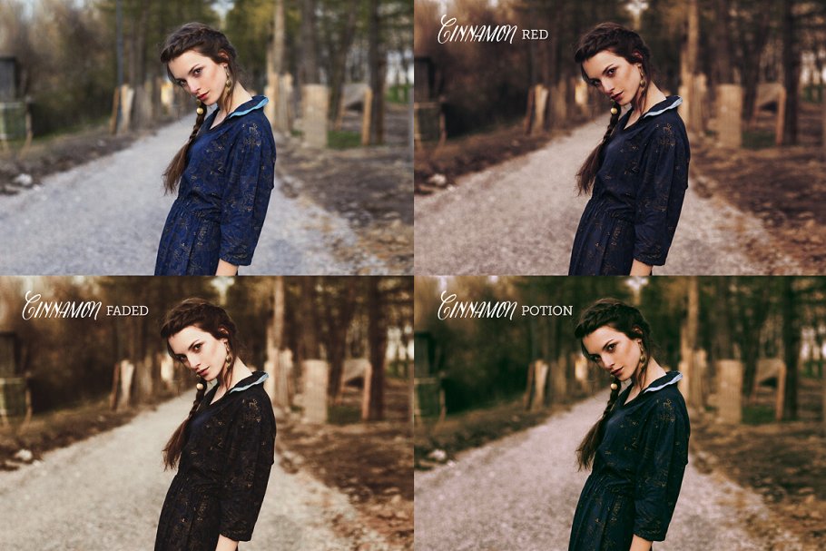 时尚大片人像照片后期处理效果PS动作 Cinnamon Portrait Photoshop Actions插图(3)
