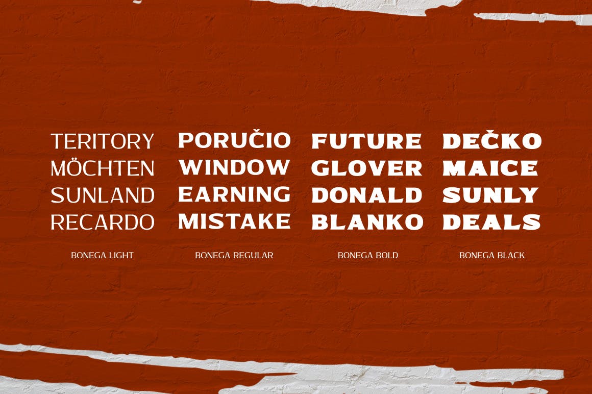 古代石刻设计风格英文经典无衬线字体 Bonega插图(2)