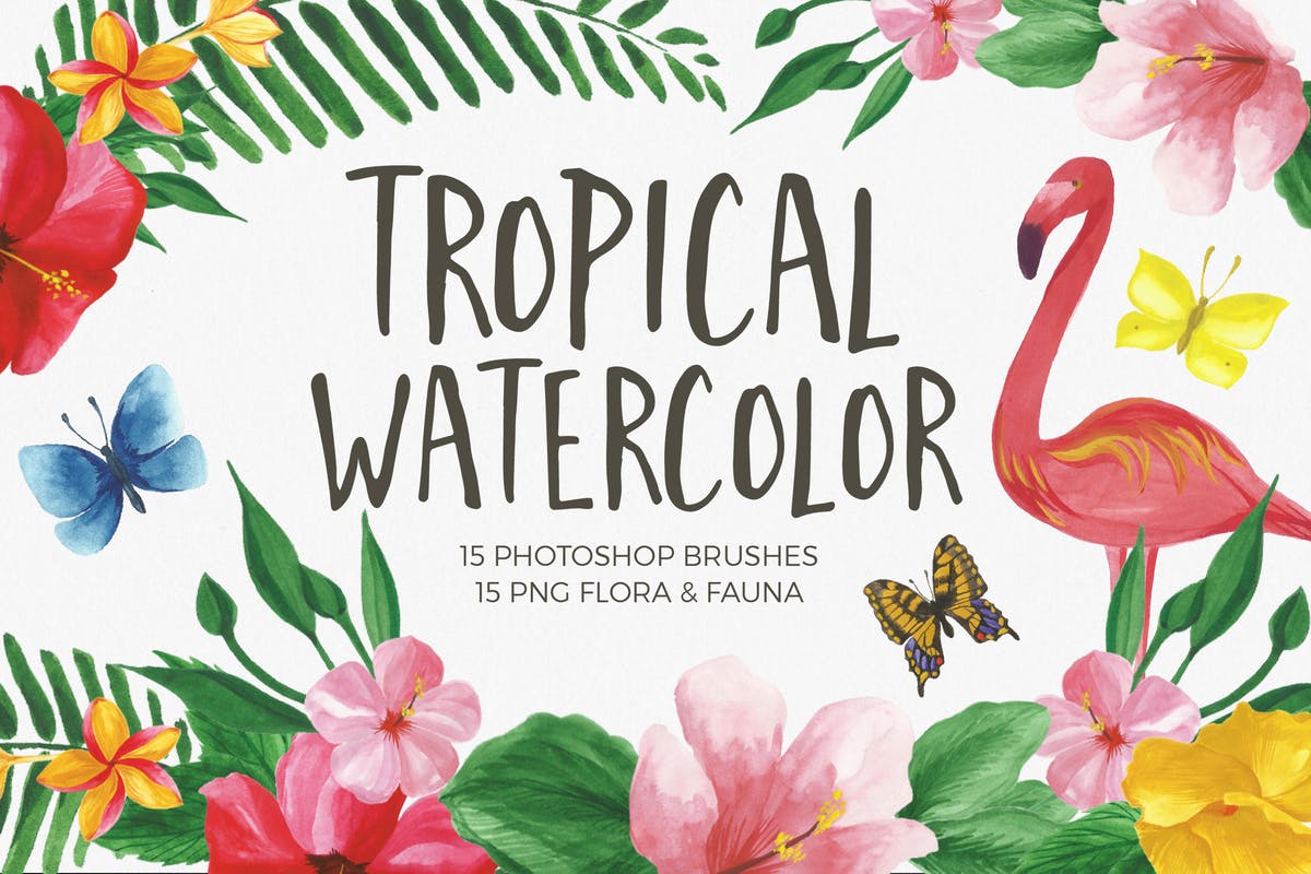 水彩数码绘画必备PS笔刷 Watercolor Brushes for Photoshop插图