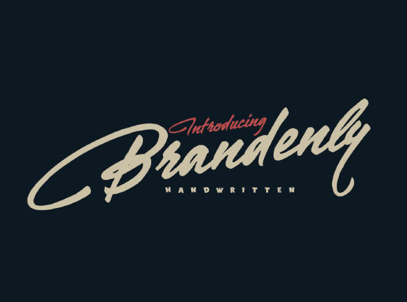 钢笔签名英文手写字体下载 Brandenly Handwritten Font