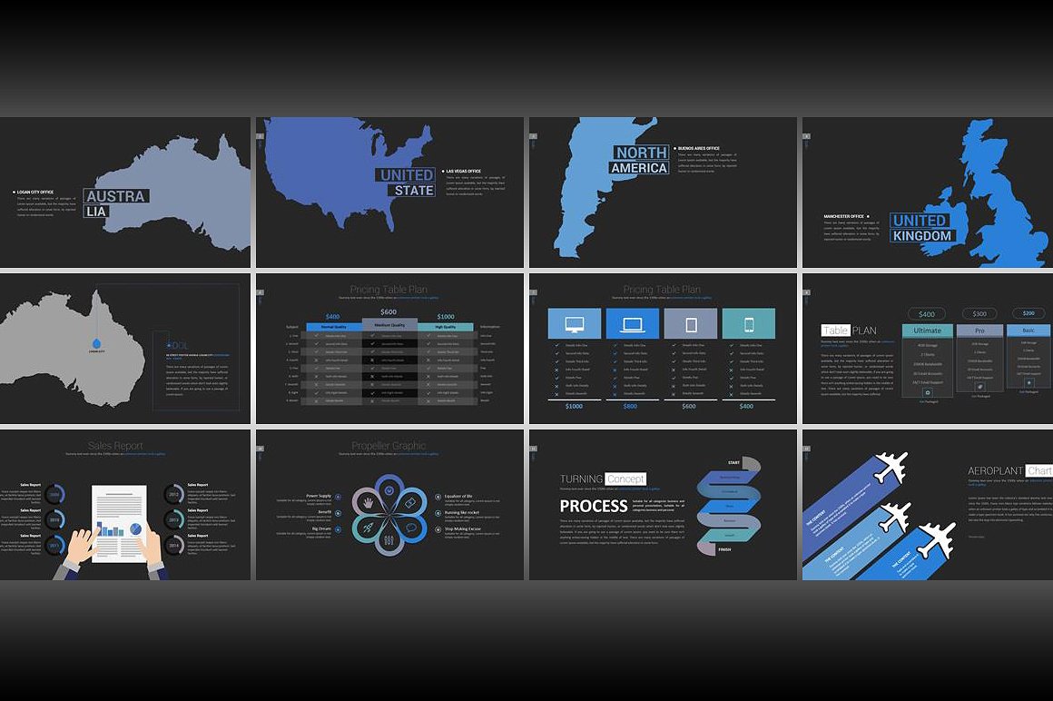 Odol–黑色系列极简主义多用途的ppt模板下载[ppt,pptx]插图(3)