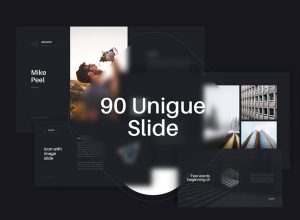 平面杂志风排版风格PPT设计模版下载[PPTX+Key]