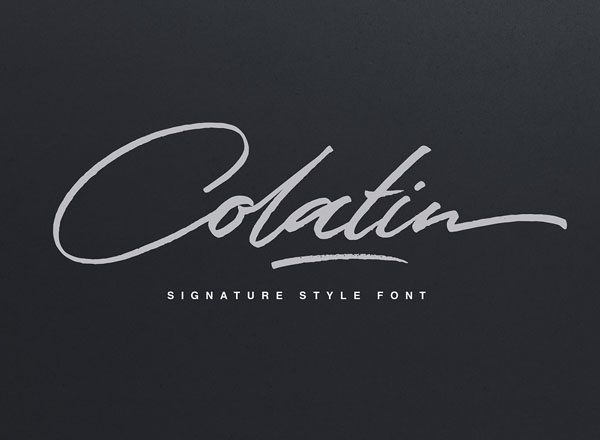 一款洒脱自由手写英文字体 Colatin Script