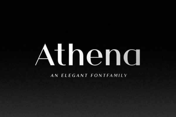 优雅粗细笔画混合英文无衬线字体 Athena – An Elegant Sans Serif