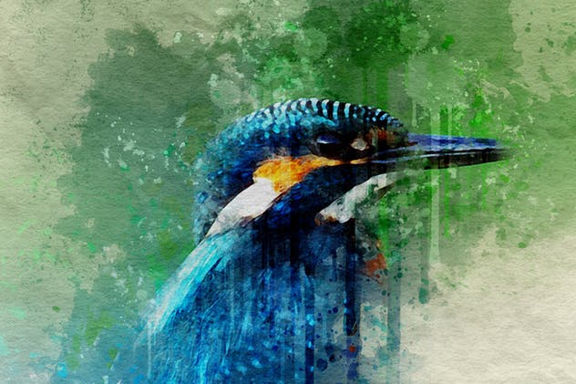 油画泼墨效果PS动作 Splash Art Photoshop Action插图(1)