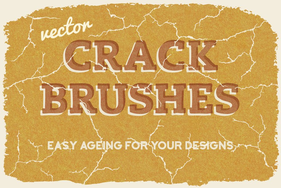 矢量裂纹AI笔刷 Vector Crack Brushes插图