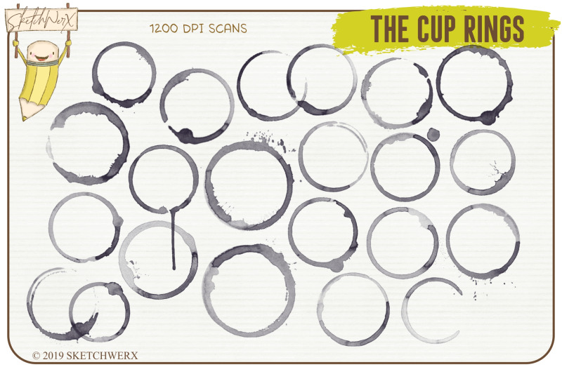 创意Procreate专用画笔素材-水彩戒指和滴水印章插图(7)