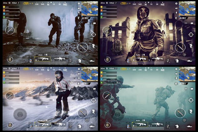 绝地求生游戏玩家战场背景生成PS动作 Player Battlegrounds Photoshop Action PUGB插图(5)