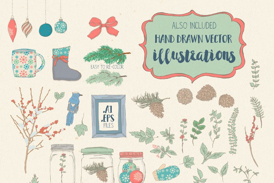 手写英文字体 Winter Tales – cozy font trio插图(4)