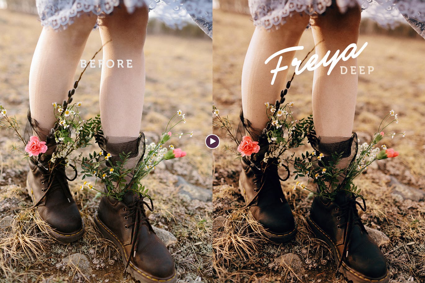 无损色调&柔和哑光效果肖像照片修图PS美颜动作 Freya Portrait Action for Photoshop插图(2)