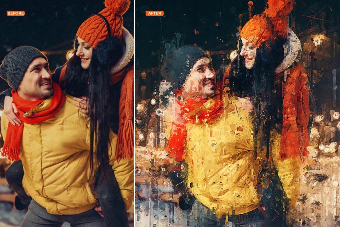 抽象颜料油画效果一键生成PS动作 Painting Photoshop Action插图(11)