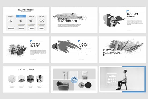 创意极简主义项目/企业宣传精美PPT模板下载 Delica Powerpoint Presentation插图(6)