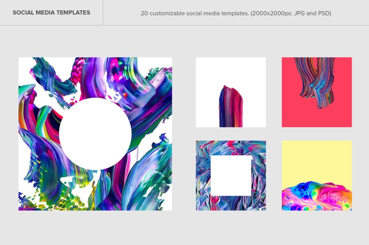 创意抽象纹理系列：抽象液态画工具包（纹理、模板、笔刷&教材）Abstract Paint Toolbox [3.12GB]插图(27)
