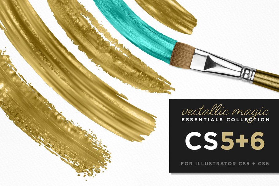 油画画笔笔画笔刷 Vectallic Magic CS5+6 Vector Brushes插图