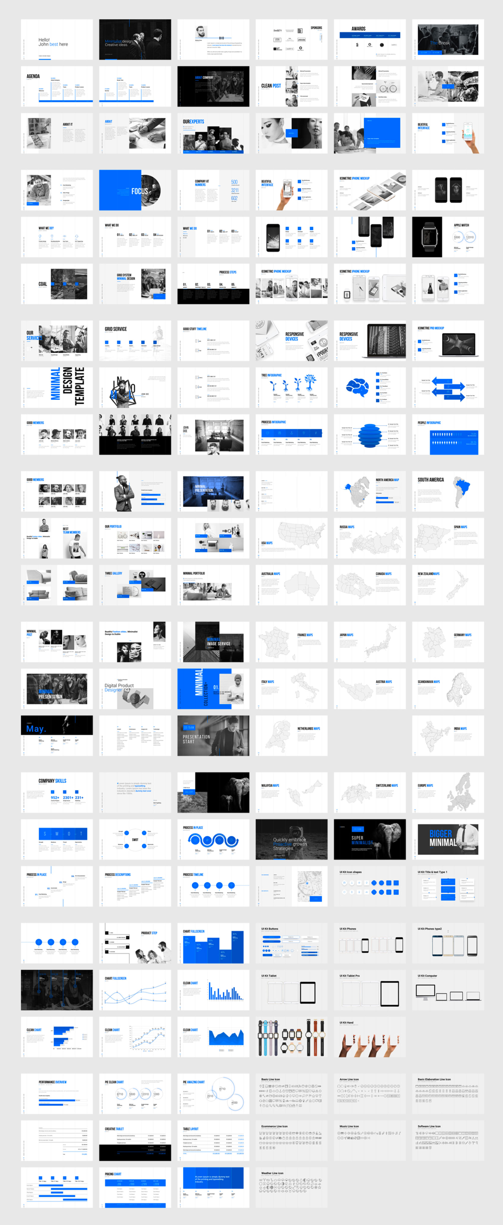 删格化的极简主义PPT模版下载[pptx+key格式]插图(2)