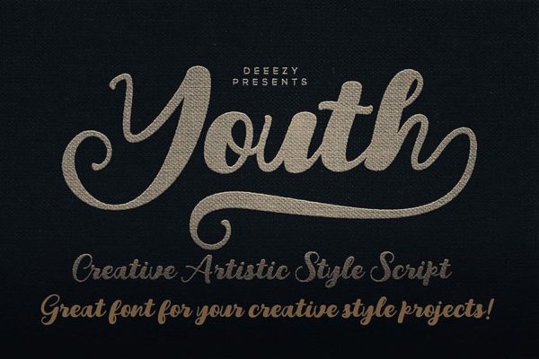 创意英文书法粗体字体下载 Youth Script Font