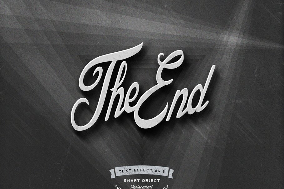 6款老电影标题文本图层样式 6 Old Movie Titles插图(3)