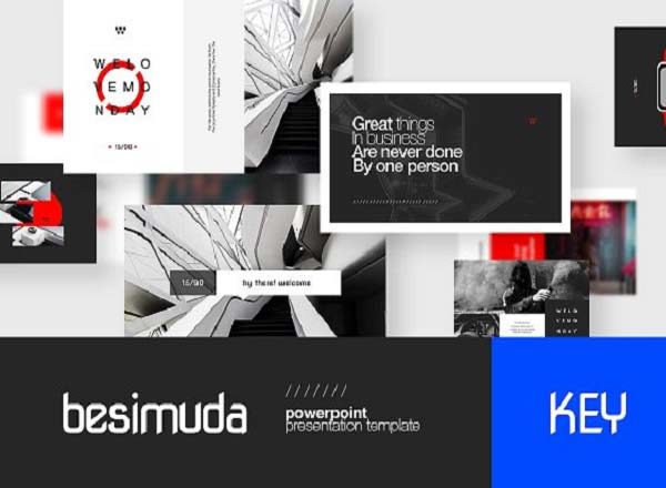 素材库下午茶：独特的高端设计感极强的keynote模板下载