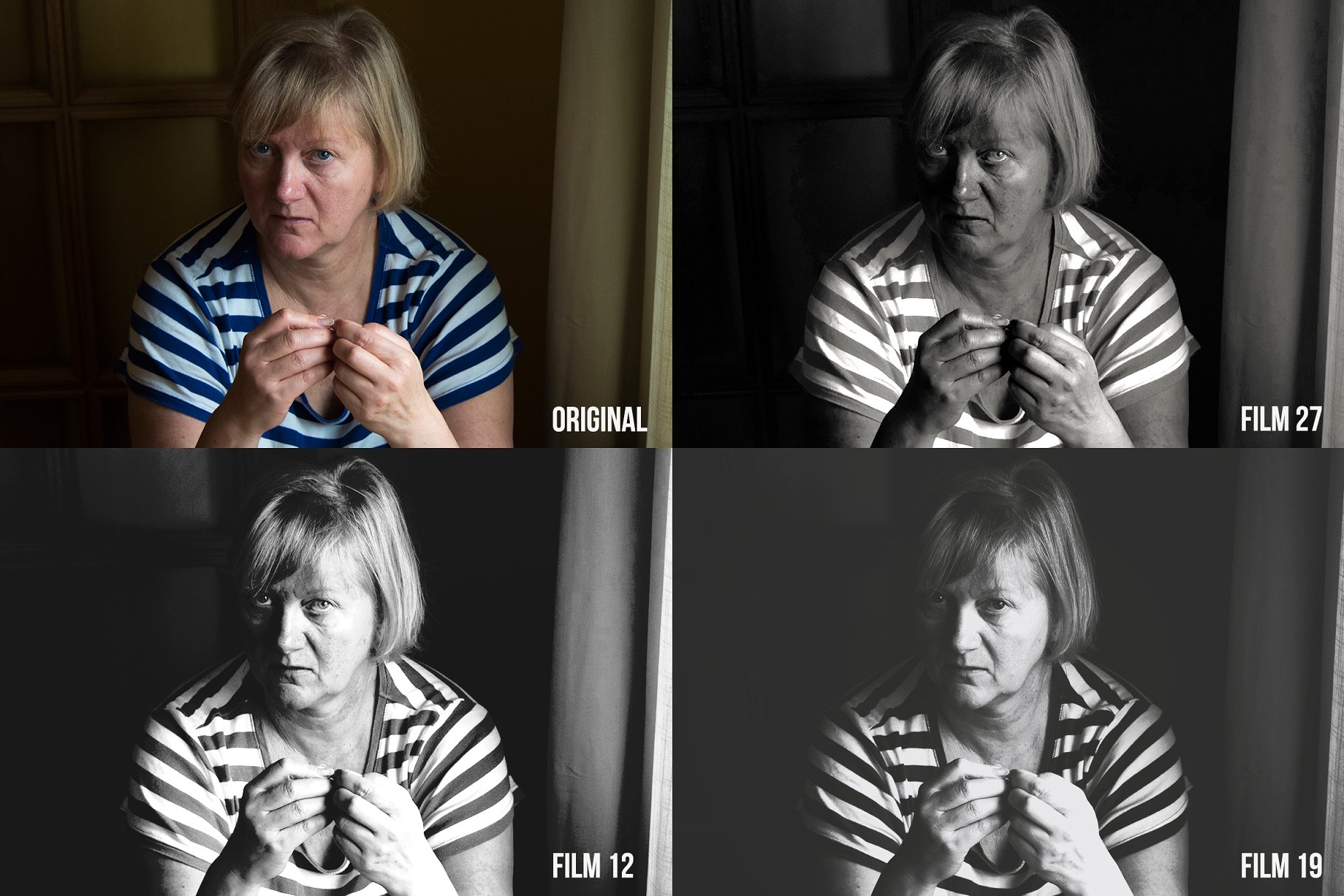 高端黑白人像照片效果PS动作 Black and white pro photo PS actions插图(3)