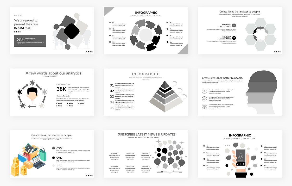 134页独特极简的谷歌幻灯片模板下载[ppt,pptx]插图(11)