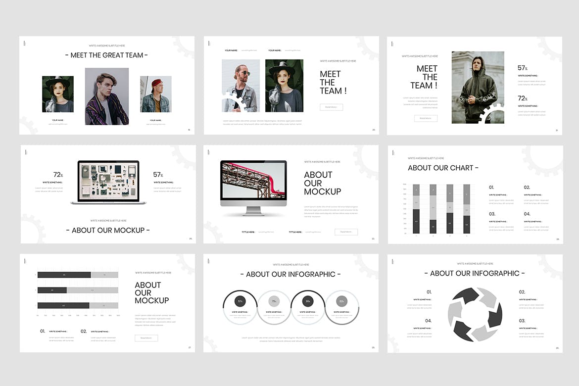 项目工程主题Keynote幻灯片设计模板 Engiont – Engineering Keynote Presentation插图(3)