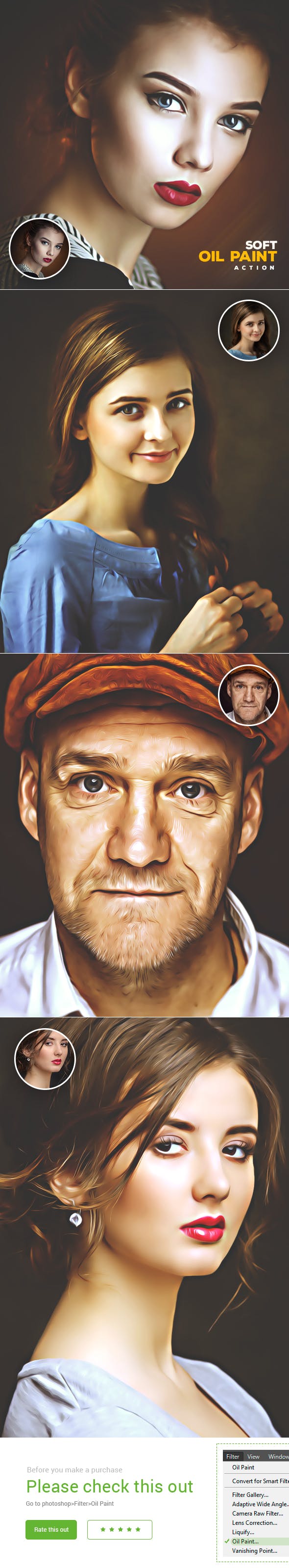 WPAP艺术抽象柔软油漆效果PS动作下载 Soft Oil Paint Action插图