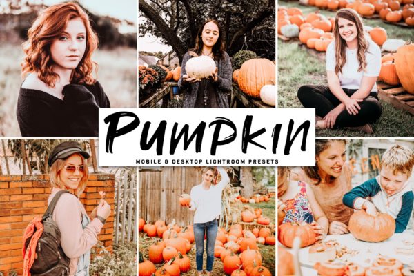 舒适暖色系照片后期处理效果LR预设下载 Pumpkin Mobile &amp; Desktop Lightroom Presets